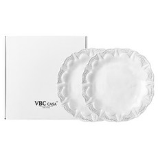 VBC CASA Incanto 蕾絲沙拉盤組 22cm VBCS003C, 白色, 1套