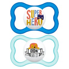 MAM Air安撫奶嘴 藍色+青綠色, 6~16個月以上, 1組