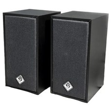 松聖 風雲木質USB多媒體2件式喇叭 - 木紋黑, 2.0聲道, 3.5mm插頭, 09-E19