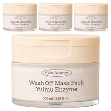 아리얼 스킨밸런스 율무 효소 워시오프 마스크팩 100ml, 1개입, 4개