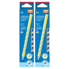 아이비스 점보 그립 삼각 연필 세트 2B, 블루, 20개