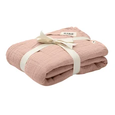 BIBS Cuddle Swaddle Muslin 100%有機棉紗布包巾 120 x 120公分, 腮紅色