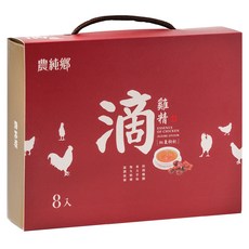 農純鄉 紅棗枸杞滴雞精禮盒, 8包, 50ml, 1盒