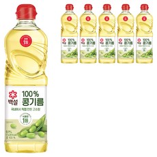 백설 콩기름, 900ml, 6개