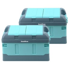 굿아이템 폴딩 리빙박스 40L 하이커버, 하늘블루, 2개
