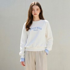 BURU N JUDY 女款刺繡字母袖撞色大學T BOSBTG503A
