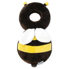 Aguard 幼兒防摔護頭枕 可調節肩帶 背包式保護套, 蜜蜂款, 蜜蜂款 棕色 + 白色 + 黃色, 1個