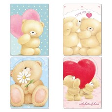 Hallmark 小熊生日感謝卡4件組, 綜合色, 4個裝