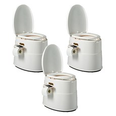 Dear Momo 老人露營移動式便攜分離式馬桶, 3個, 白色