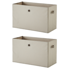 한샘 샘폴리 수납 바스켓, 베이지, 와이드형(53.5 x 26 x 32 cm), 2개