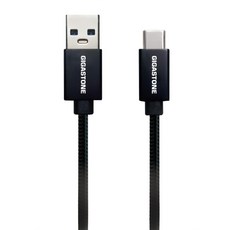 GIGASTONE 立達 鋁合金Type-C 高速充電傳輸線 GC-6800B, 黑色, 1.2m, 1條