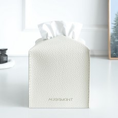 허니잼 미니 사각 가죽 각티슈커버, 크림아이보리