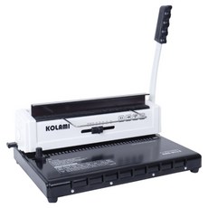 코라미 와이어링제본기 사각천공 KWB-W12 + 링 20p + PP표지 20p + 종이표지 20p + 탈착기 세트, 340매
