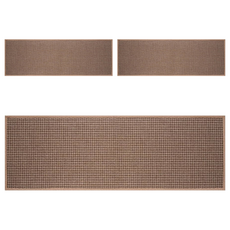 半島良品 亞麻款止滑樓梯墊, 米駝色, 3個