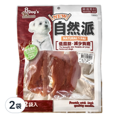 8 Dog's 自然派 蜜汁雞胸肉片 小, 蜜汁雞胸, 140g, 2袋