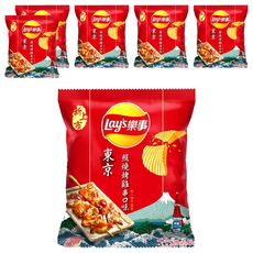 Lay's 樂事 波樂洋芋片 東京照燒烤雞串口味, 34g, 6包