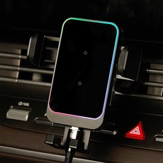 메이튼 차량용 15W 듀얼코일 무선충전 거치대 + C타입 케이블 세트 MT7705, 블랙, MT77055