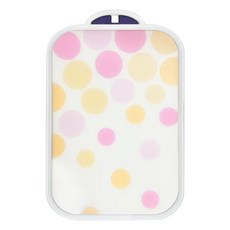 Sidd 圓點砧板 大, 橢圓款, 耐冷熱 -20~80度, 厚度1.4cm, 大(47 x 30.2 x 1.4cm), 圓點 白色 + 粉色 + 橘色, 1個