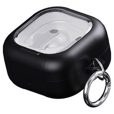KANTAM Galaxy Buds4 / Buds4 Pro 防撞鎖定保護殼, 黑色, 1個, 單一商品