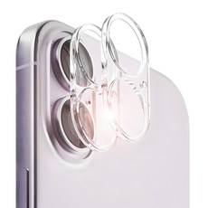 Nuart iPhone 16 / 16 Plus 後置相機鏡頭鋼化玻璃保護貼 透明 2片裝, 1組