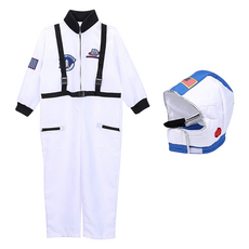 Kori Deer 可莉鹿 太空人萬聖節兒童裝連身衣+頭套2件組, 1入, White, M