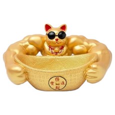 麒麟臂招財貓聚寶盆