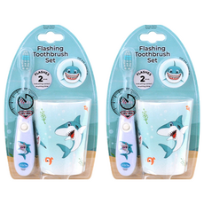 Vibright LED 定時牙刷杯架套組白鯊, 2組