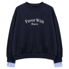 BURU N JUDY 女款刺繡字母袖撞色大學T BOSBTG503A