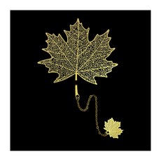 리드홈 골드 금속 플라워 체인 선물용 책갈피, 단풍잎, 1개