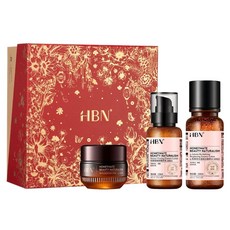 HBN 早C晚A水乳咖啡因眼霜禮盒組 特證版發光水 + 雙A乳 + 眼霜, 1盒