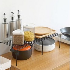 라이프토템 메탈 확장형 주방선반 렉 YL-020, 블랙, 1개