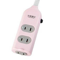 MAX STAR 太星電工 彩色安全三插座延長線 2P 15A 混合顏色, 15m, 1條