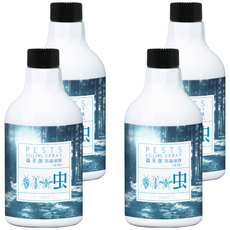 HUKUROU 福來朗 水性除蟲噴霧補充瓶, 500ml, 4瓶