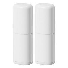 모던 휴대용 칫솔 치약 보관함 케이스, 화이트, 2개