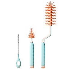 旋轉奶瓶刷 3入, 1組, 薄荷綠