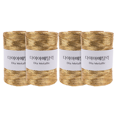 Dia Metallic 編織線, 101 金色, 4個