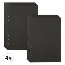PAPERIAN 6孔厚紙A5黑色板, 16件, 4個