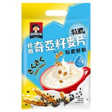 QUAKER 桂格 特濃鮮奶奇亞籽麥片 10包, 280g, 1袋