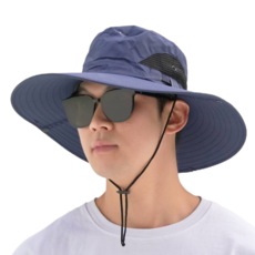 비안 자외선 차단 기능성 등산모자, 네이비, 1개