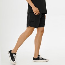 VENDIS 男士素色海灘褲 A105, 黑色