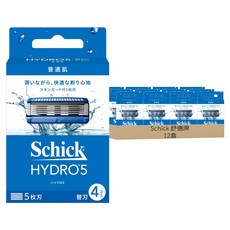 Schick 舒適牌 HYDRO 5 水次元5 刮鬍刀頭, 4入, 12盒