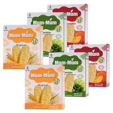 멈멈 신형 혼합 유아쌀과자 오리지널 + 야채 + 사과 호박 세트, 2개, 54g, 혼합맛(오리지널/야채/사과/호박)