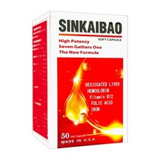 詠安大醫 新凱寶軟膠囊 90g 50顆 鐵劑 維生素B12 葉酸, 1盒