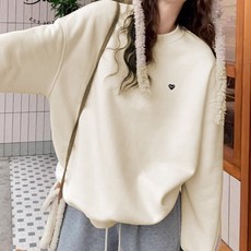 MEICHEL 萊普林圓領愛心點綴大學T 11102