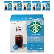 스타벅스 아이스 아메리카노 캡슐커피, 5.5g, 12개입, 6개