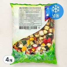 구운 야채 믹스 (냉동), 1kg, 4개