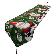 소니오 패브릭 크리스마스 테이블 러너, 01 호호산타, 1개, 180 x 33 cm