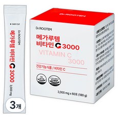 닥터루템 정품 메가루템 비타민C 3000, 3개, 60회분