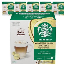 돌체구스토 스타벅스 바닐라 마키아토 캡슐커피, 22g, 12개입, 6개