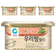 우리팜 청정원 델리 햄통조림, 4개, 190g